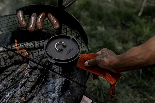 Miniatura 7 de Barebones Juego de sartenes de hierro fundido todo en uno de 6 pulgadas, sartén con tapa de hierro fundido estilo horno holandés, juego de