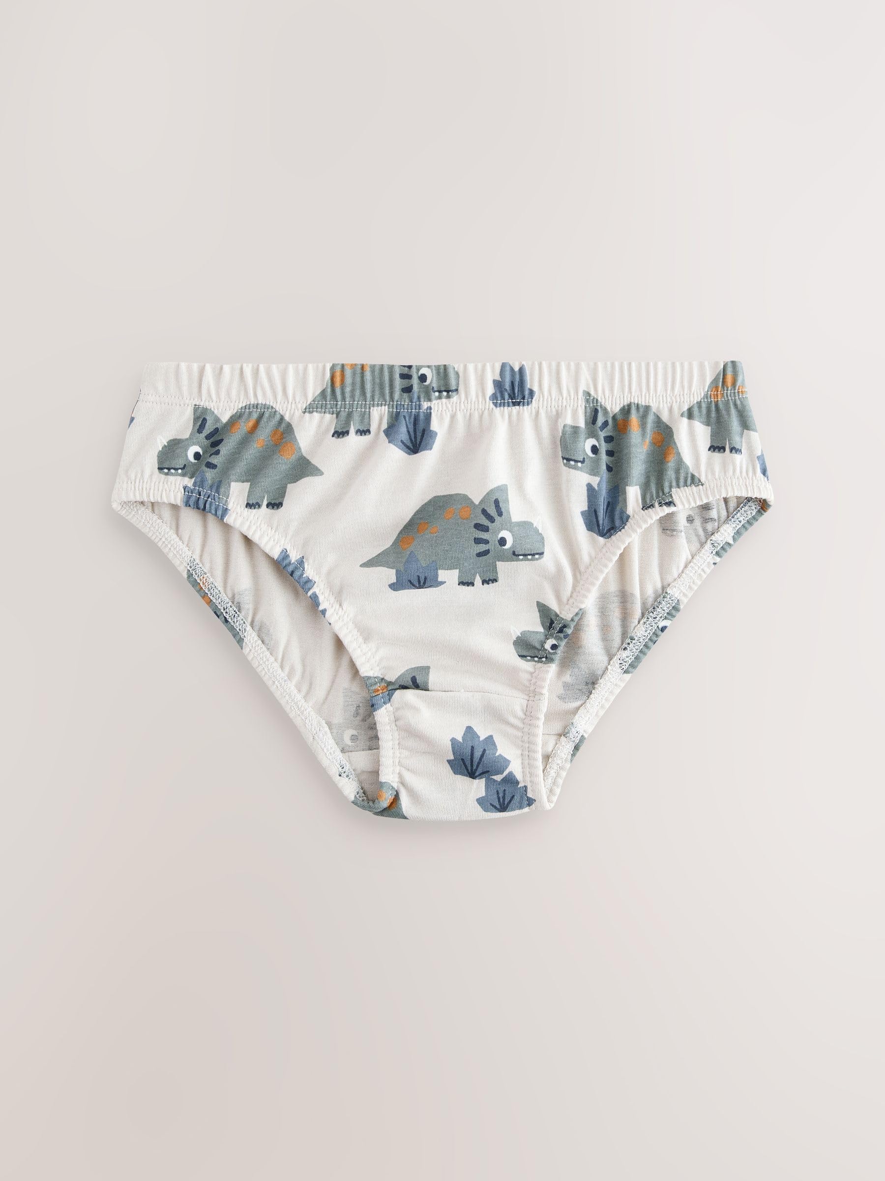 NEXT Garçon Culotte imprimée 100% Coton, Lot de 5 Blue Dinosaur 9 Ans-10 Ans