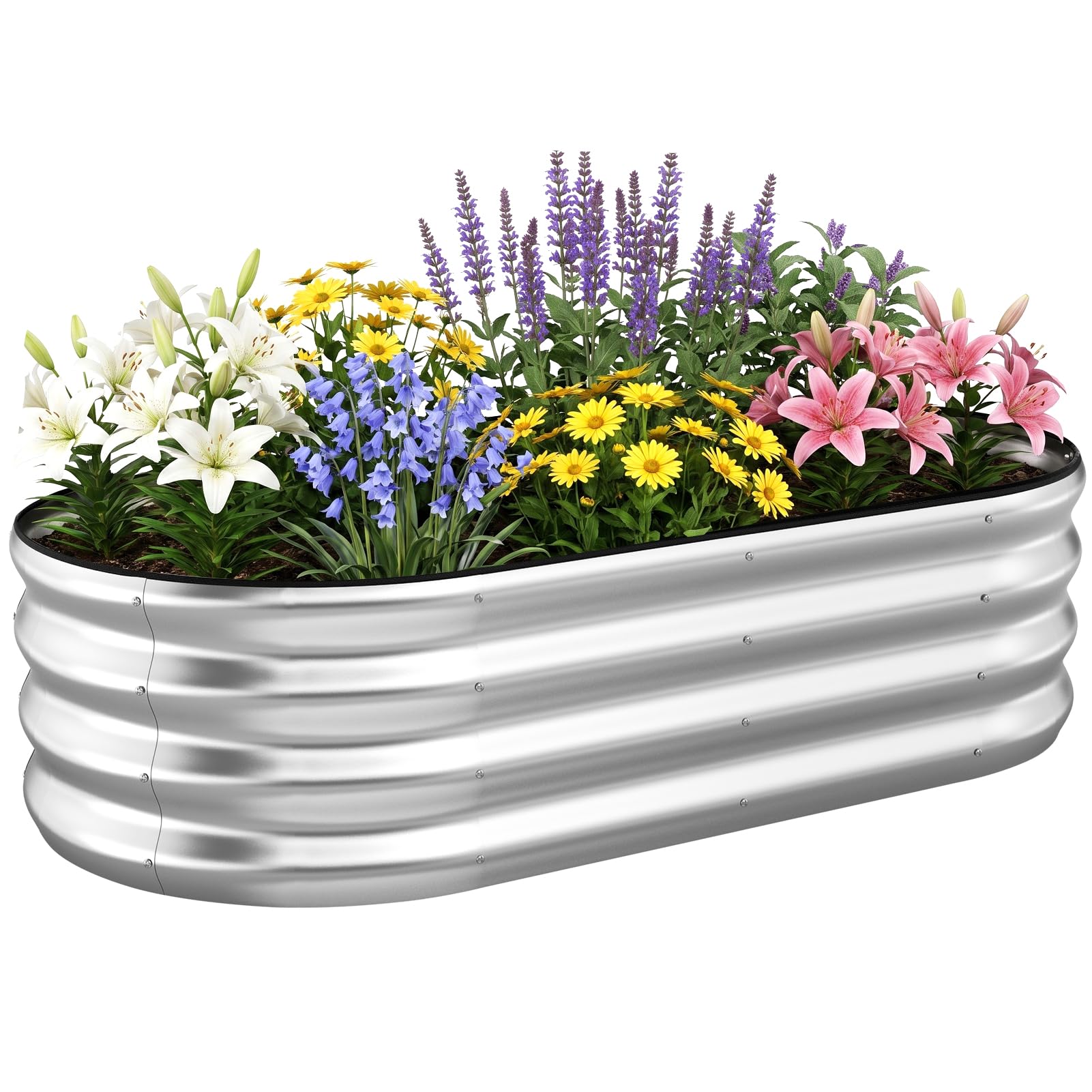 Galvanized Raised Garden Bed - 4x2FT Planter Box -1