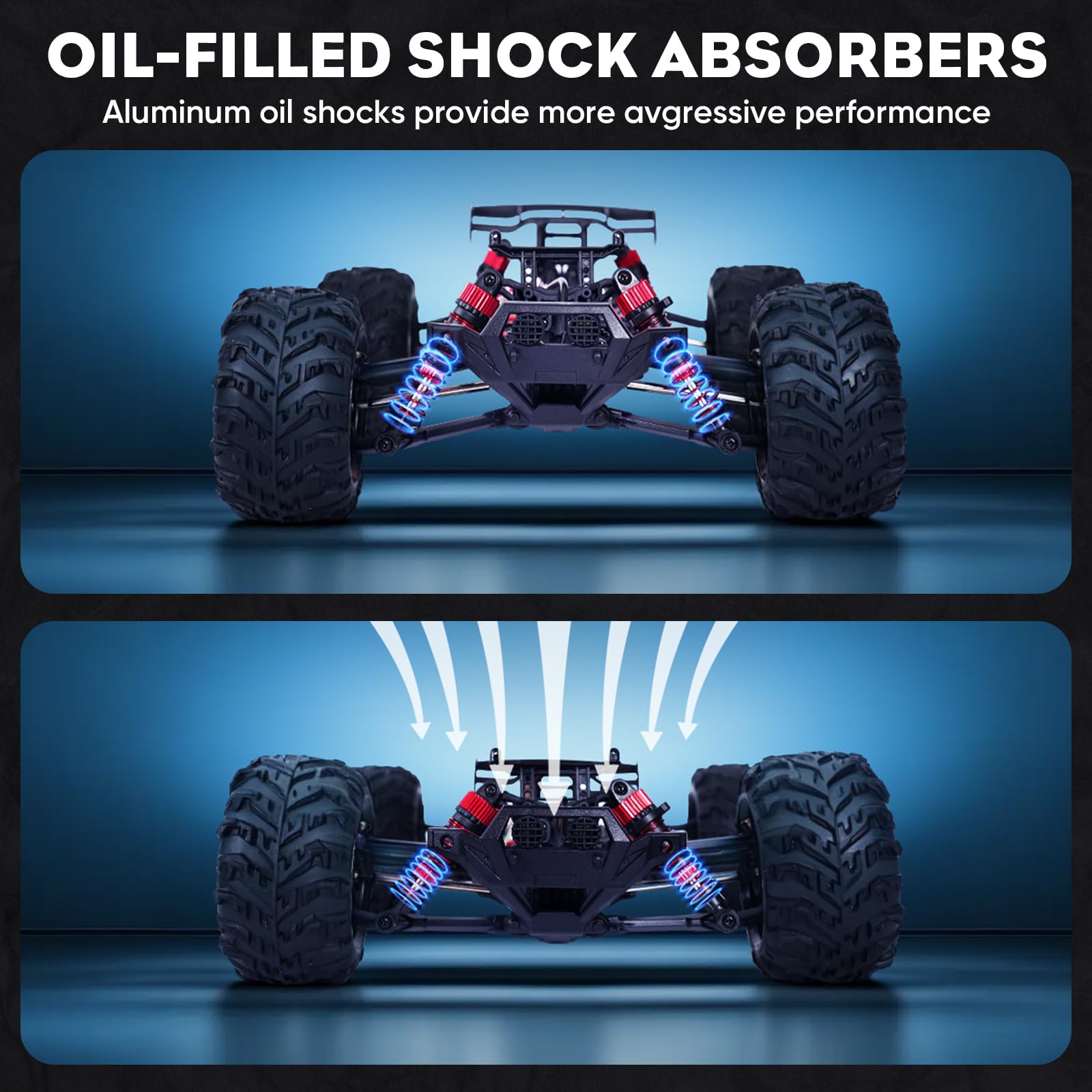Snapklik.com : Super RC Monster Trucks, Upgrade 1/16 Scale All Terrain ...