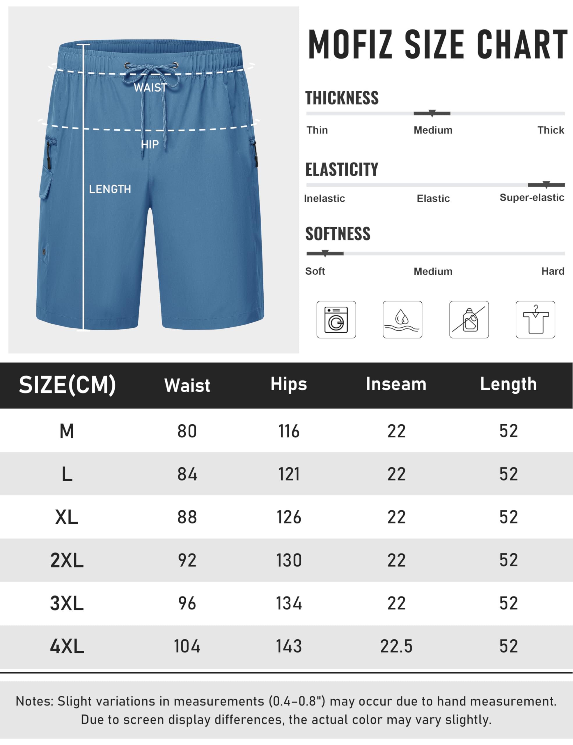 MoFiz Shorts de Bain Homme étanche Séchage Rapide 2 en 1 Maillot de Bain pour Homme avec Doublure de Compression Short de Plage avec Poche zippée