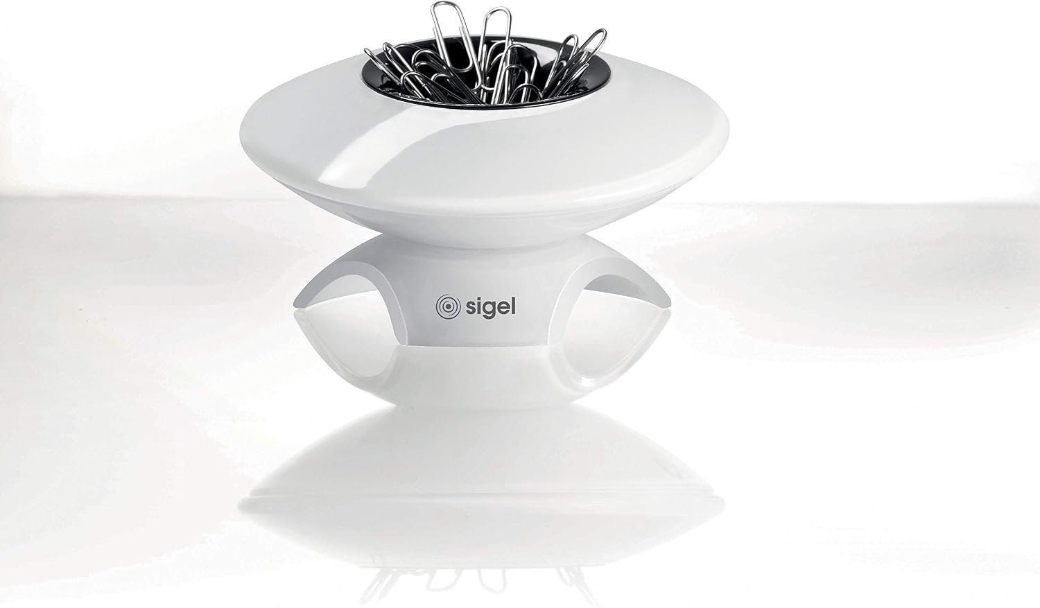 Sigel SA101 Paper Clip Dispenser eyestyle®, White