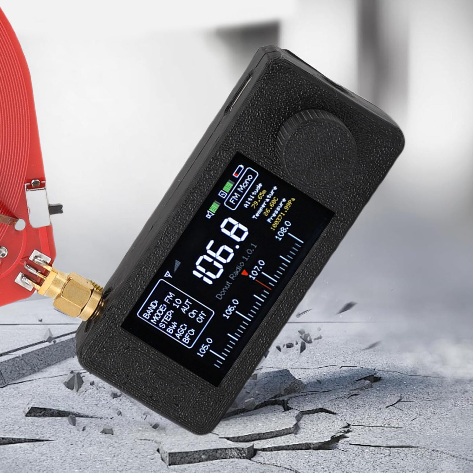 SI4732 SDR-Radioempfänger, 500kHz-2000kHz LSB USB AM FM Pocket Radio, 1,9 IPS-Bildschirm All-Band-Radios-Empfänger HF SW MW VHF-Radios mit Loop-Antenne, 3,5 Mm Kopfhörerbuch