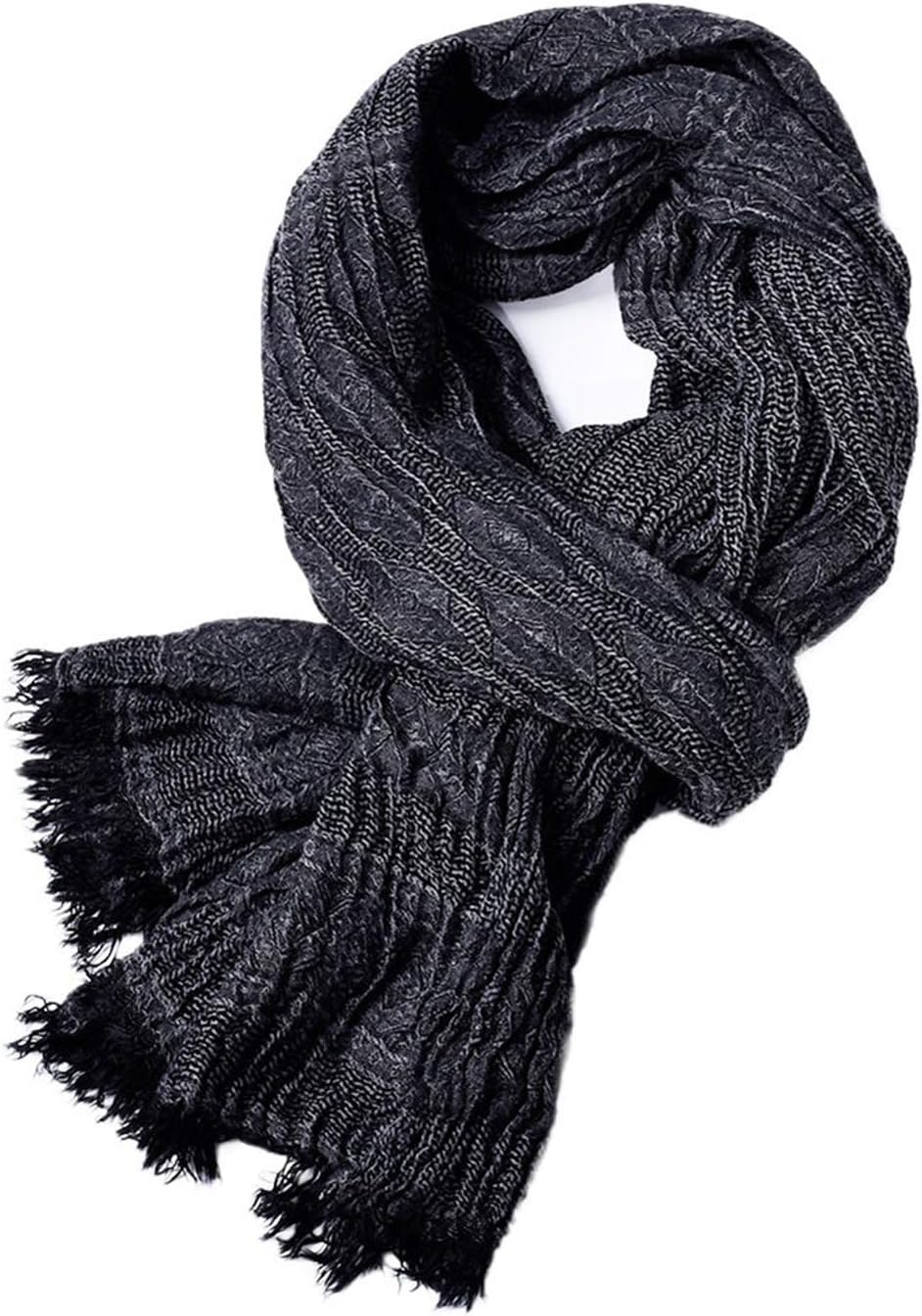 Men's Soft Lightweight Scarves Warm Crinkle Fashion Warm Autumn Winter Scarf