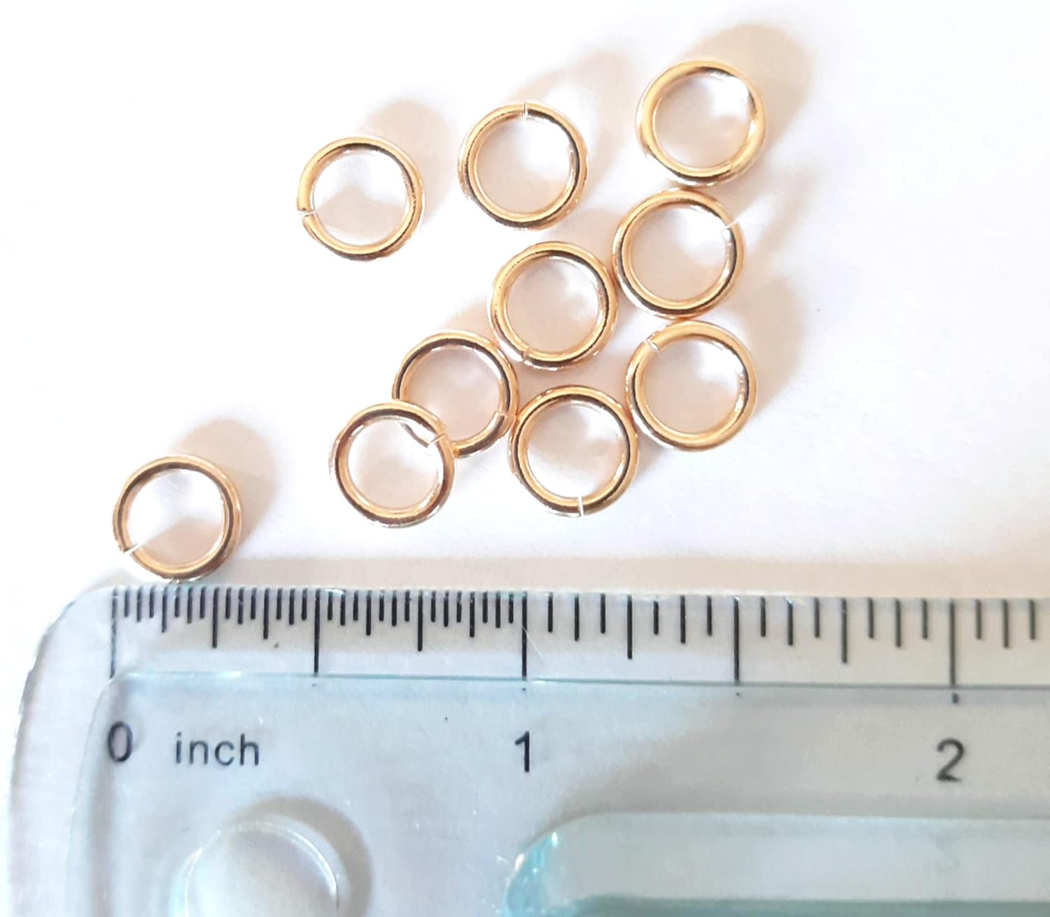10pcs 14/20 Gold Filled Round Open Jump Rings 8.0MM OD, 5.5MM ID 16 Gauge by CRAFT WIRE