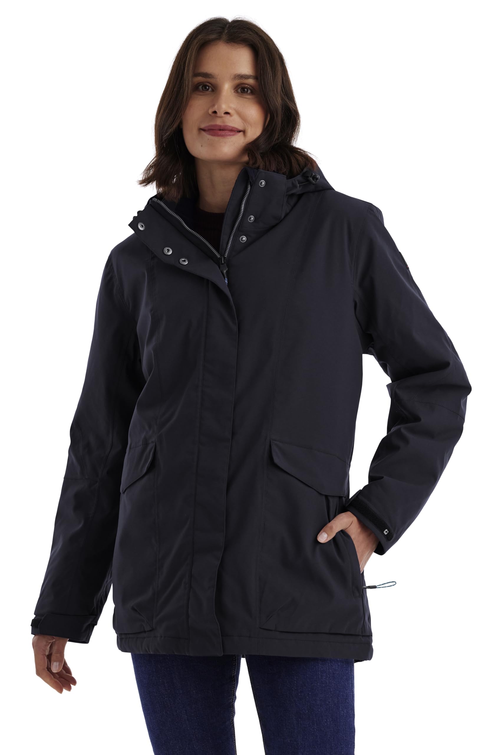 Killtec Damen Damen Jacke Funktionjacke/Outdoorjacke wasserdicht mit abzippbarer Kapuze