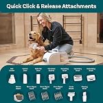 PetCove 8-in-1 Dog Grooming Kit - Professional Dog Clippers & Deshedding Brush - Low-Noise 60dB Pet Vacuum & Hair Dryer - Grooming Vacuum Kit for Cats & Dogs - Removes & Styles Pet Hair