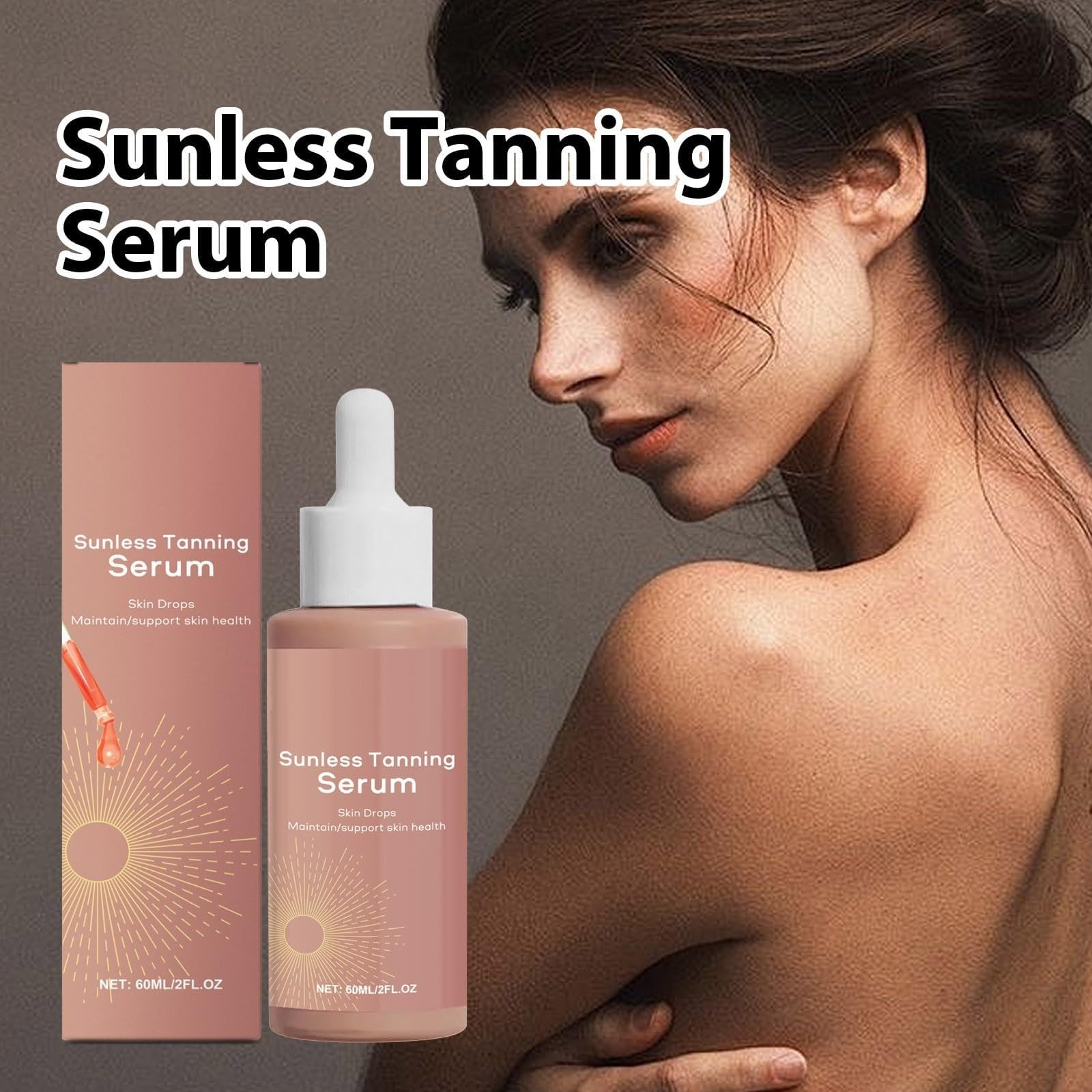 Sunless Tanning Drops Self Tan Drops for Face Body Tanning Accelerator Gradual Fake Tan Natural Glow No Sun Damage (5pcs)
