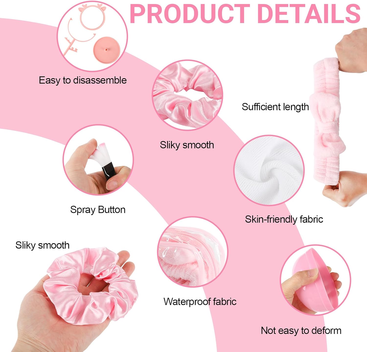 120 Pcs Spa Party Favors Supplies Bulk, Include Face Mask Mixing Bowl Set, Air Cushion Comb, Mirror, Headband, Scoop, Hair Bands, Cosmetic Bags, Face Wash Cloths for Spa Sleepover Birthday Party