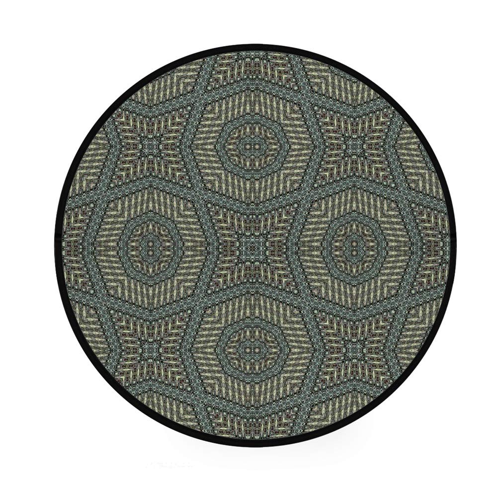 Paillasson rond antidérapant en écorce de palmier pour intérieur et extérieur