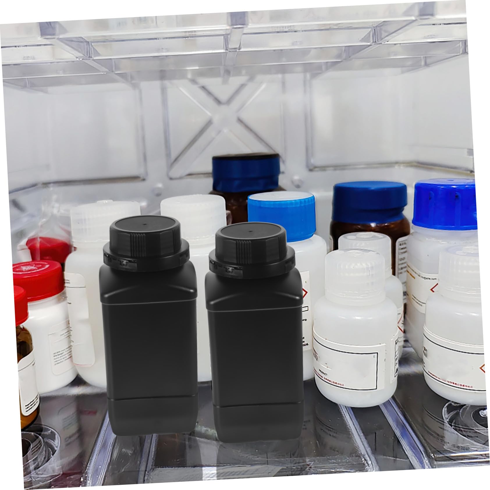 ABOOFAN 10 Piezas Botellas de Reactivos de Laboratorio Plástico Resistente Boca Ancha para Muestras Químicas Uso Industrial
