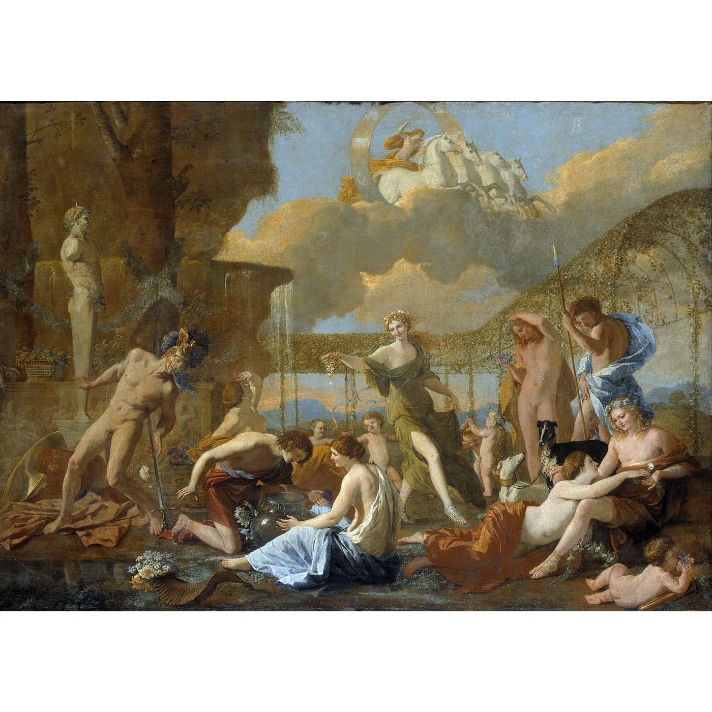 Impression giclée L'Empire de Flora par Nicolas Poussin en grand format toile 101x127 cm - 2