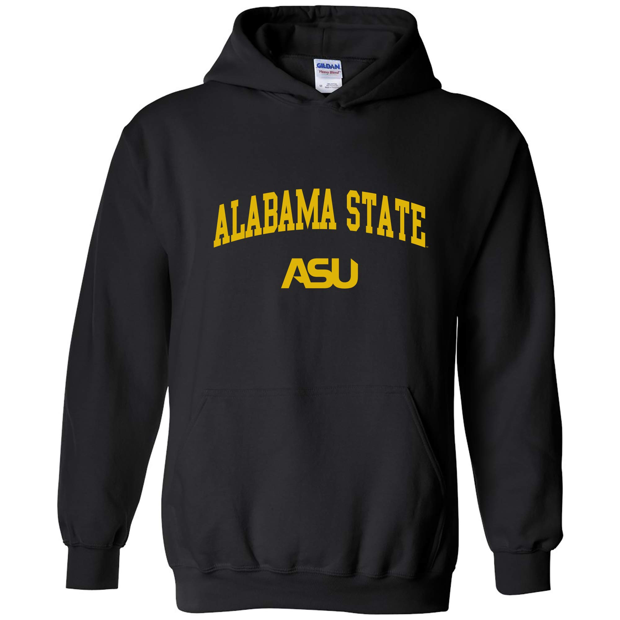 UGP Campus Apparel NCAA Officially licensed College - University Team Color Arch Logo Hoodie, Alabama State Hornets Black, XXL โ image 1