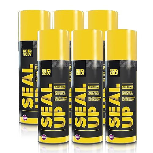 Seal Up Sellador blanco con aerosol, paquete de 6 unidades, repara inmediatamente, sellos, impermeabiliza fugas y filtraciones. Grado industrial,