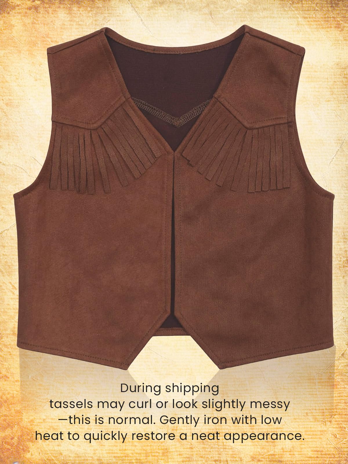 Wildarms Gilet da cowboy occidentale da uomo, perfetto per Halloween, carnevale e feste a tema