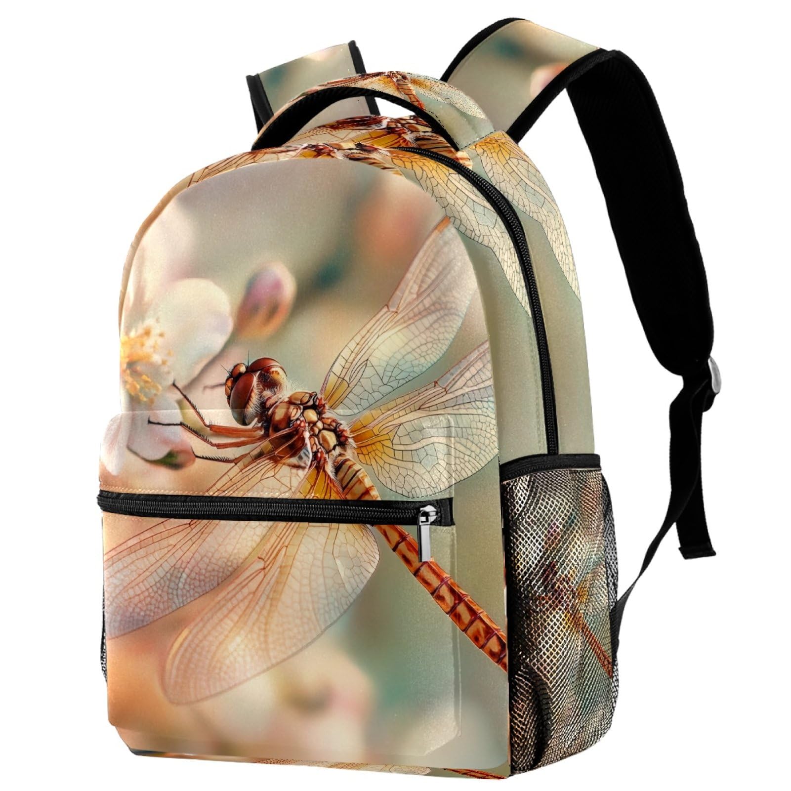 Sac à dos de voyage libellule enfant école multicolore grand compartiment