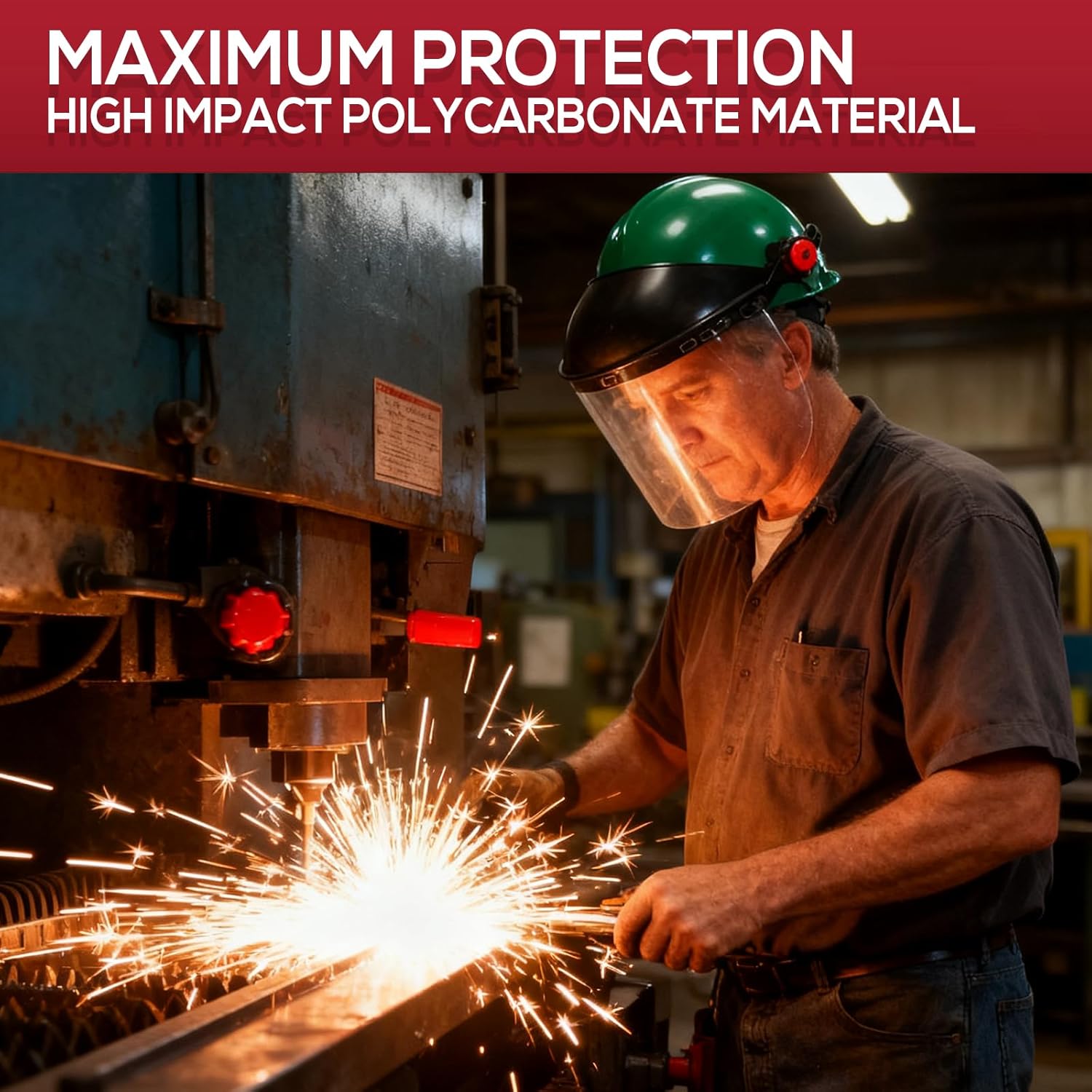 29104 F10 Anti-Fog Safety Face Shield Window Replacement Visor, Polycarbonate, Clear (10pcs)