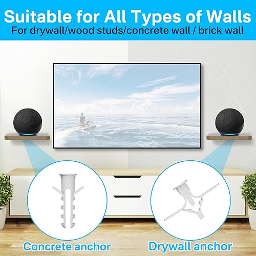Miniatura 4 de Soporte de pared para altavoz Echo Dot Max, Echo Studio, Echo Spot, Echo Show 5, soporte de pared Echo Pop, soporte de altavoz ajustable