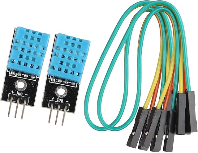 HALJIA 2Pcs DHT11 Digital Temperature Humidity Sensor Module Compatible with Arduino
