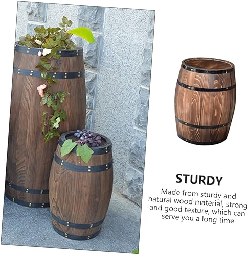 Miniatura 9 de Decoración de vino de madera rústica para fiestas, decoración única de bar, artesanía de madera natural resistente para estética del hogar para