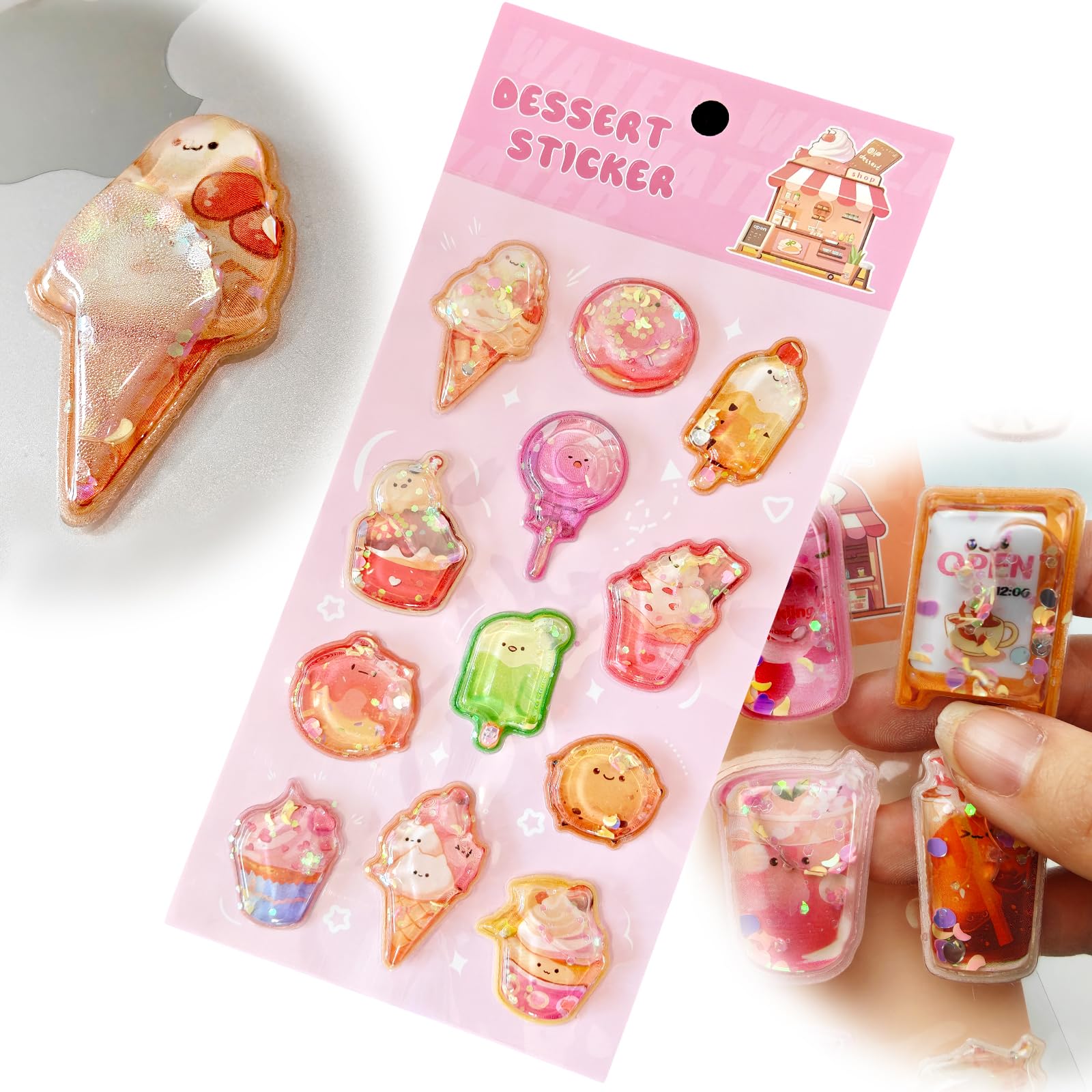 Amazon | Smato ウォーターシール 3d 水入り ぼんぼんロップシール