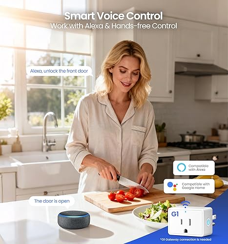 Miniatura 7 de Veise VE017-K - Cerradura inteligente de huellas dactilares con 2 perillas, control de aplicación, cerradura de puerta delantera de entrada sin