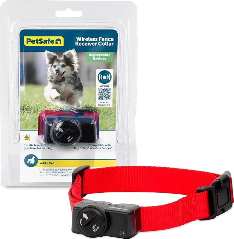 PetSafe Wireless Pet Containment System Collar | Collar Only, Replacement, Extra, Add-A-Dog to PetSafe Wireless Fence, Waterproof, Tone & Static, Pets 8 lb+, Neck 6-28 in