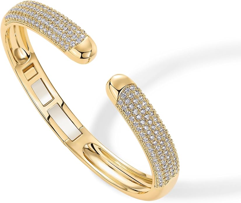 Gold Bangle Cuff Bracelet for Women