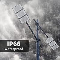 Vista 4 de Luz de inundación LED de 600 W, luces de seguridad súper brillantes para exteriores de 60000 lm con ángulo de iluminación más amplio, luz blanca