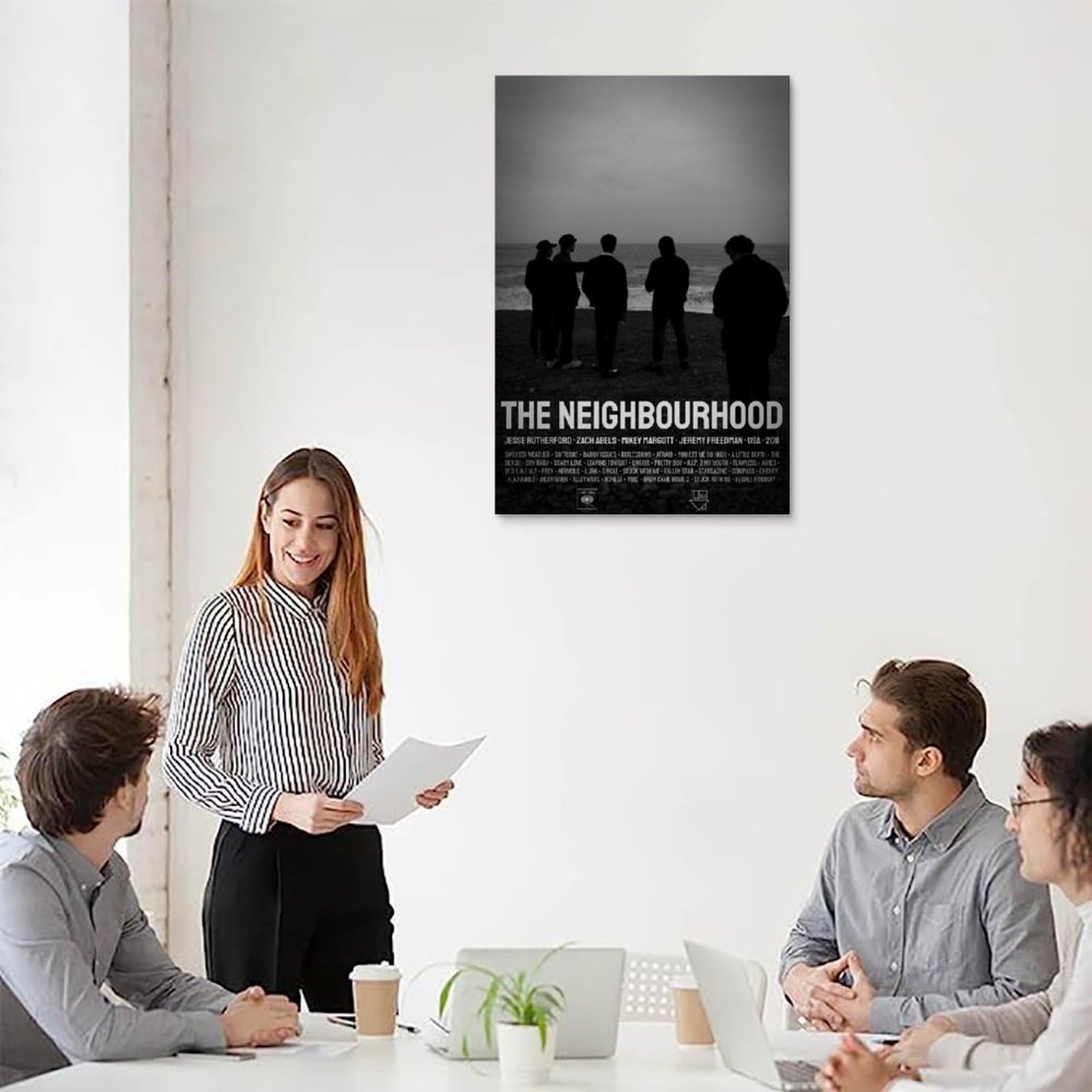 Produktbild von HUAYEQWHELH Poster "The Neighbourhood", ästhetische Wandkunst, Dekoratives Gemälde, Poster, Dekoration, Vintage-Leinwand Für Wohnzimmer, Schlafzimmer, 50 X 75 Cm, Ungerahmter Stil