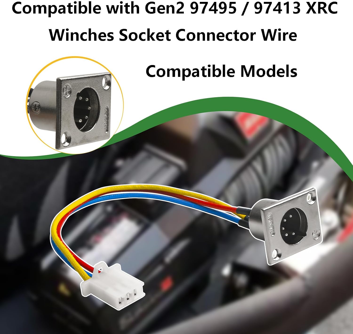 Winch Socket Connector Assembly Replacement Compatible with Smittybilt Gen2 97495 97412 XRC 9500 12000