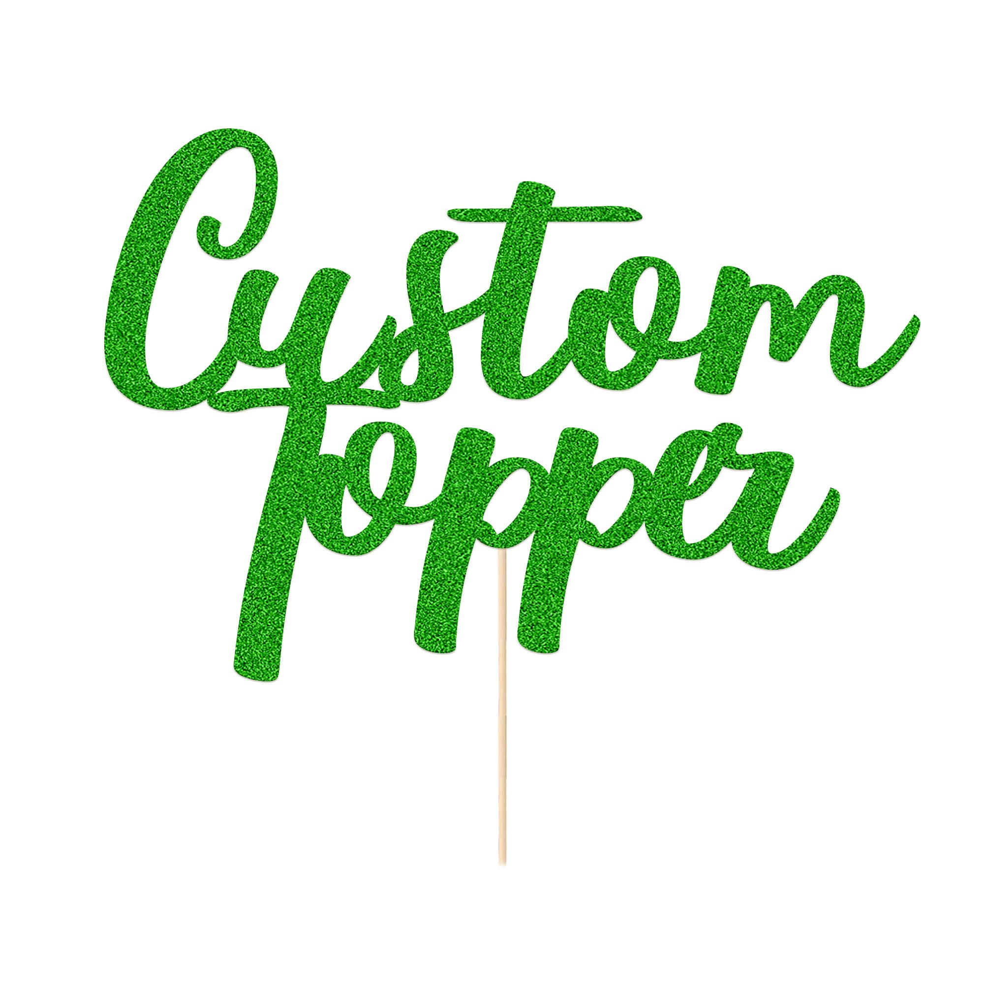 Cake Topper Personalised Birthday Cake Topper Multicoloured Customised Cake Decoration Any Word Any Text for 1st 3rd 13th 16th 18th 21st 30th 50th 60th (Green)