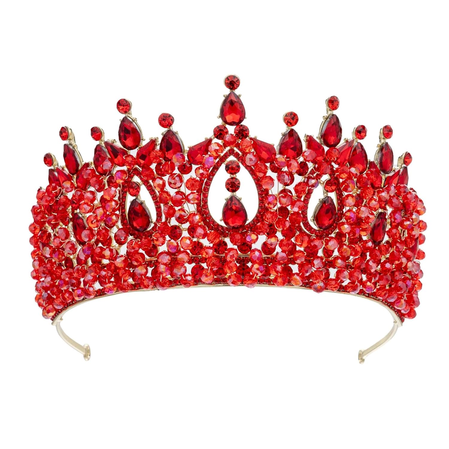 Classic Crystal Tiara Crown For Women Royal Queen Princess Rhinestone Headpiece Bridal Wedding Prom Pageant Accessories