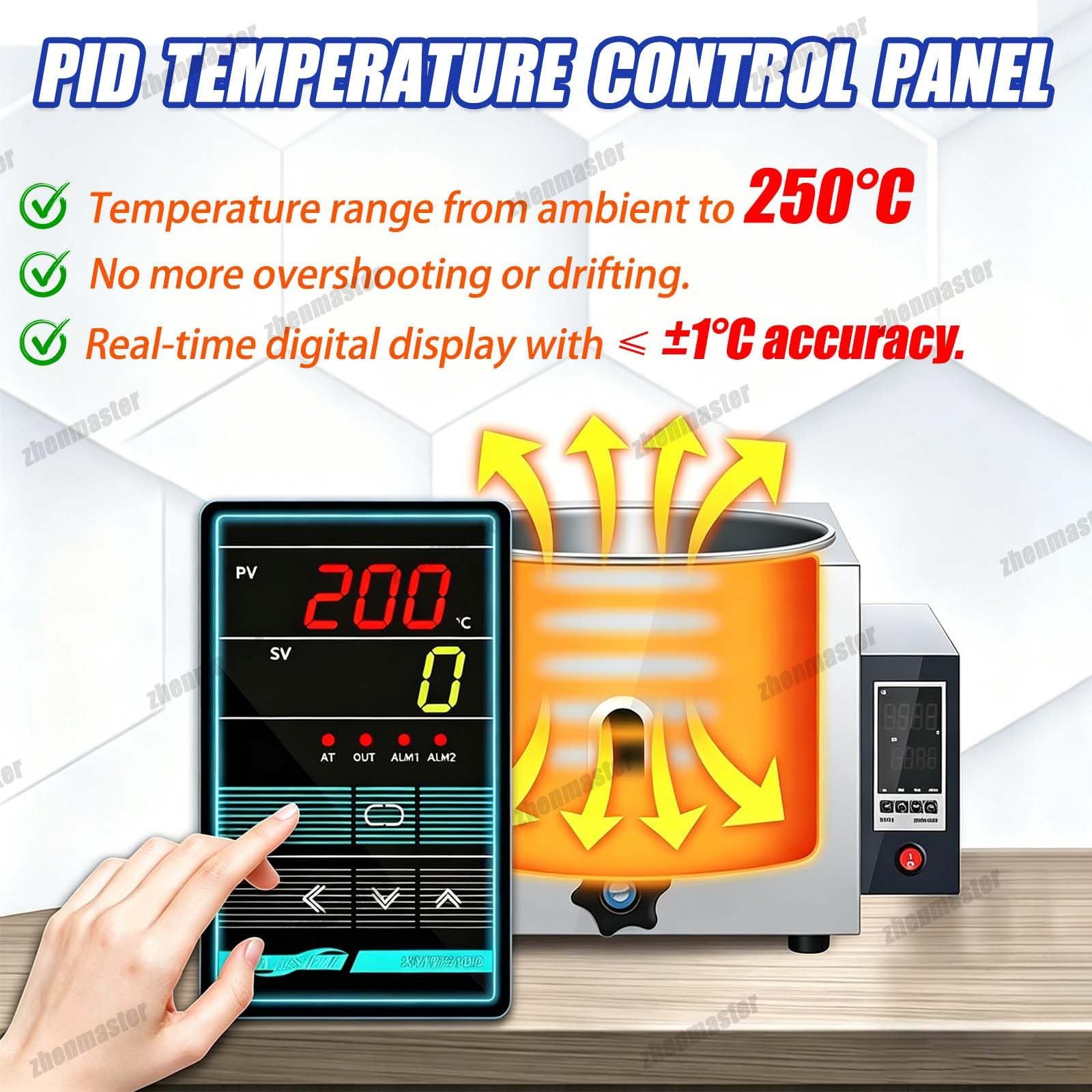Bagno d'Acqua e Olio Digitale da Laboratorio - 2l/3l/5l Bagno Termostatico con Controllo della Temperatura, Vasca in Acciaio Inox con Sist-ema di Sollevamento (Corsa 120mm)(3L)