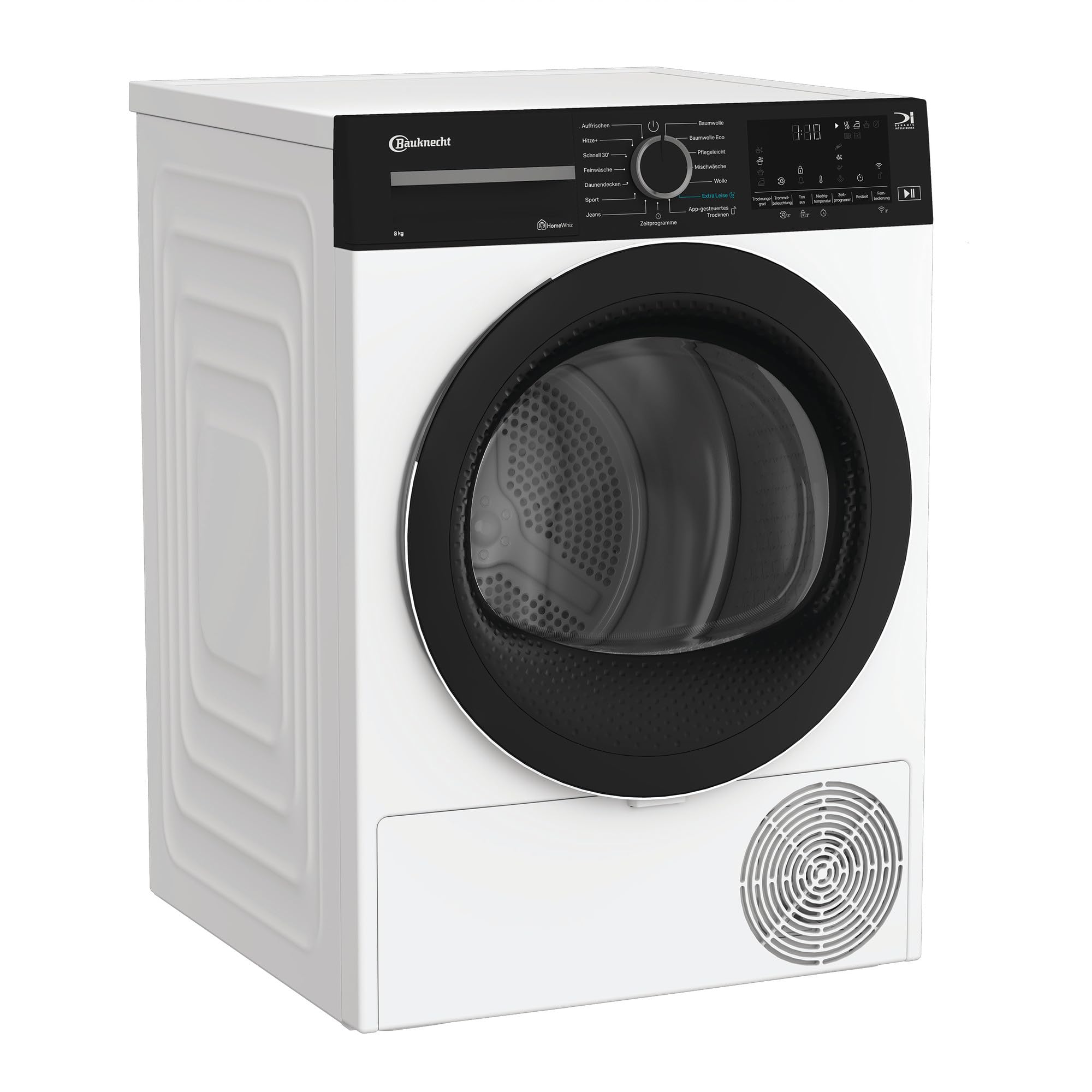 Bauknecht - TKL 85C WBS Wärmepumpentrockner - 8 kg - Energieeffizienzklasse C - HomeWhiz App - Precision Dry, Adaptive Dry, Inverter Motor - Energiesparende Wärmepumpentechnologie - 84,6x59,8x60,7cm