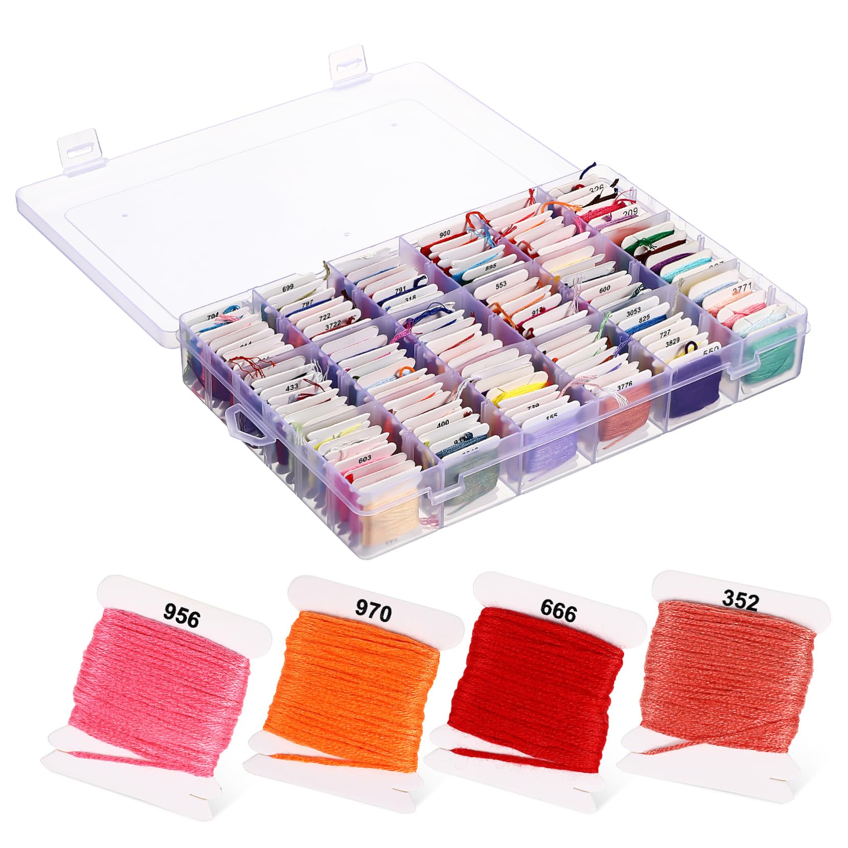 Hilo de Bordar de Algodón 120 Madejas para Manualidades | Hilos de Colores, Resistente al Desgaste, para Punto de Cruz, Mezcla Poli Algodón