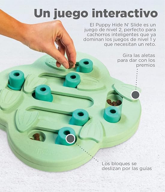 Foto 3 de 6 de Outward Hound Nina Ottosson Puppy Hide n' Slide - Dispensador Interactivo de recompensas