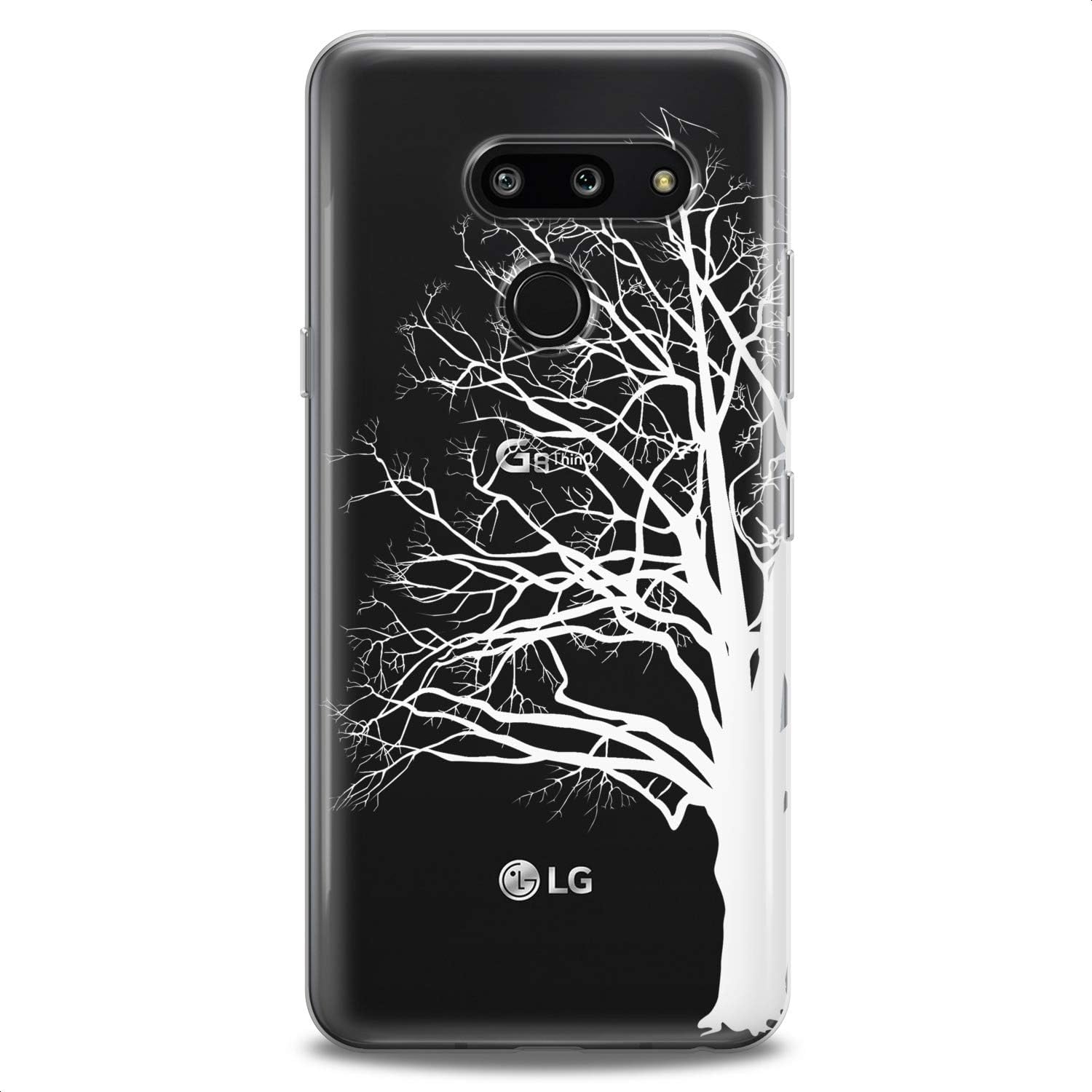 Case Replacement for LG G7 ThinkQ Fit Velvet G6 V60 5G V50 V40 V35 V30 Plus W30 Slim fit Shadow Plants Lovely Phone Nature Flexible Silicone Print Modern Art Design Trees Cute Soft Clear White