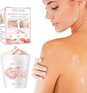 Esfoliante Corporal Pêssego, Esfoliante Corporal Hidratante e Natural Pêssego, Limpeza Profunda para Celulite, Acnes nas Costas, Cicatrizes, Rugas, Hidratante Cuidados com a Pele D/g