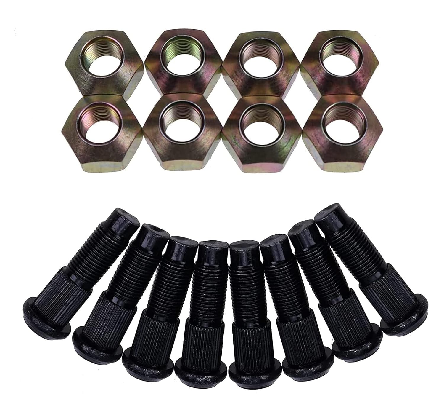 JEENDA Set of 8 Lug Nut & 8 Stud Kit 6564669 Compatible with Bobcat 720 721 722 730 731 732 741 742 743 751 753 763 773 863 873 883 S100 S130 S150 S160 S175 S185 S205 S220 S250 S300 A220 A300 S510