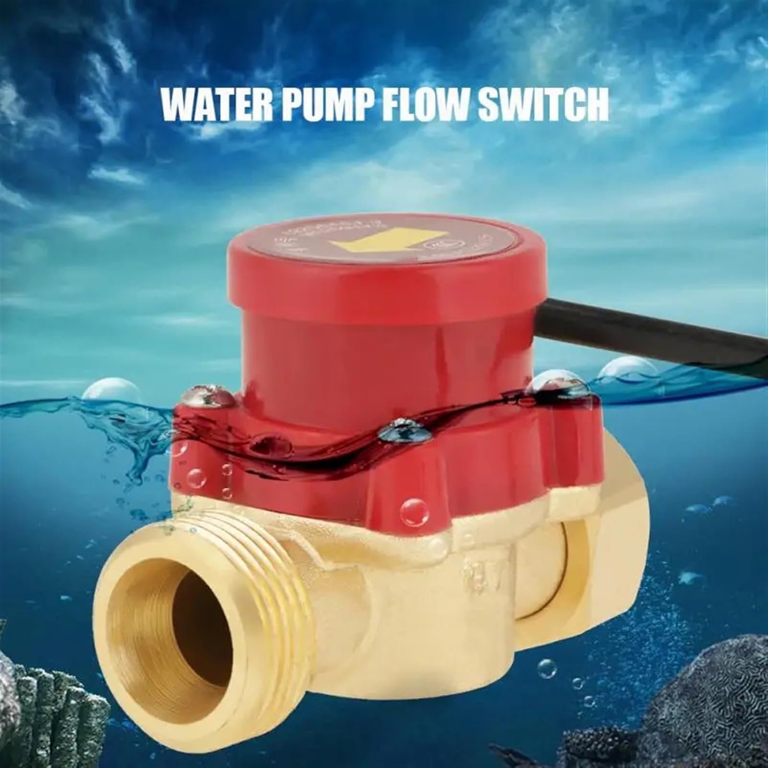 Pump Flow Switch HT-60 220V 0.5A G3/4"-3/4" Thread Water Pump Flow Sensor Switch Pump Flow Switch