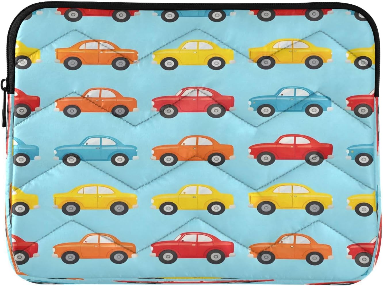 Kigai Cartoon Cars Laptop Sleeve Bag for 15-16 inch Notebook Shockproof Protective Laptop Case Portable Computer Carrying Cover