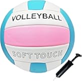 ABAJI Volleyball Official Size Soft Surface Training Practice Indoor Outdoor Gift for Kids Come with Pump Needle