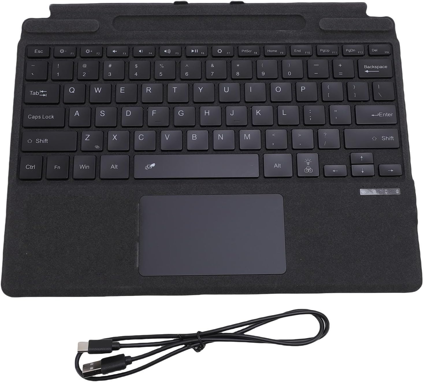 Tablet Wireless Keyboard, with Pen Holder BT 5.3 Keyboard with 7 Color Backlit for Pro 11 10 9 8 X Portable Silent Keys Multi Touch Touchpad