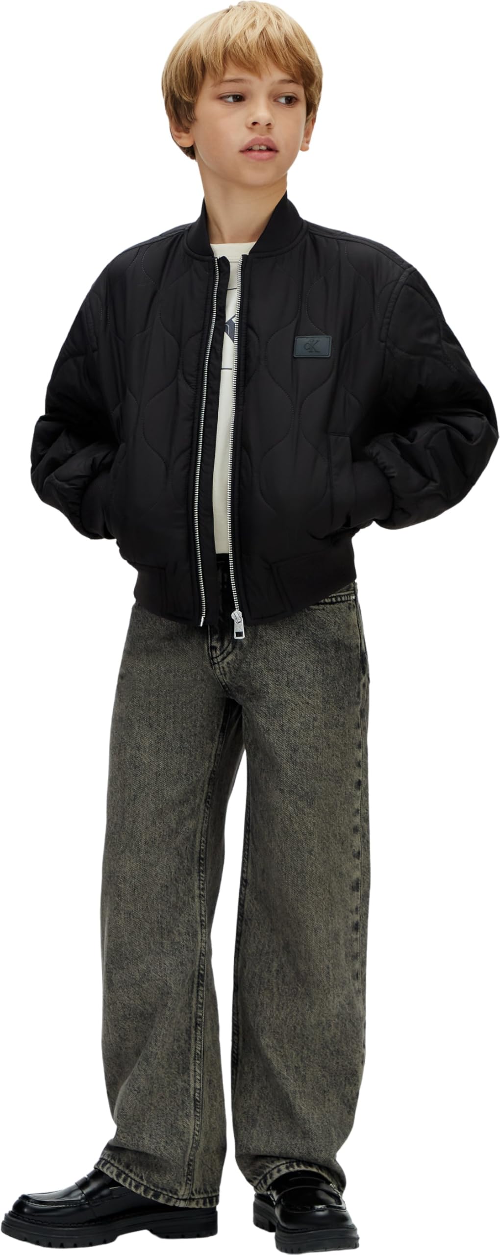 Calvin Klein Kurtka bomberka Chłopcy Quilted Bomber Jacket Ib0ib02627
