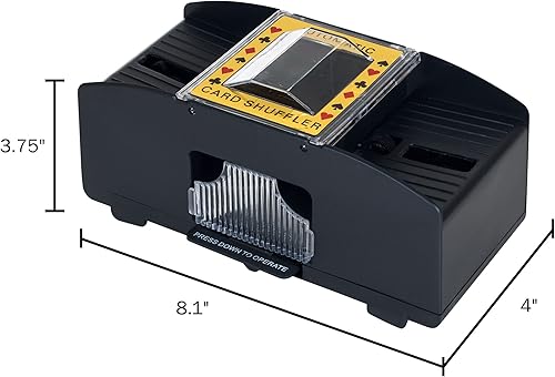 Miniatura 5 de Trademark Poker Barajador de cartas Texas Holdem, negro, 1-2 mazos