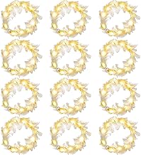 Luminous Feather Hair Crowns, 12pcs LED Flower Crown, Feathers Headband LED Crown, Headband for Women, Shiny