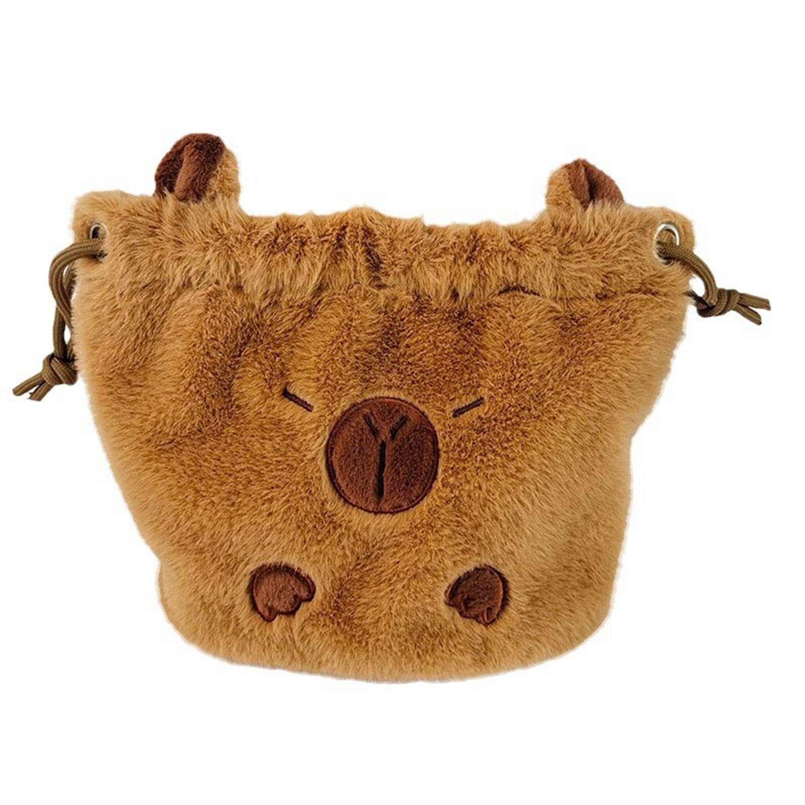 nivaa Women Capybara Drawstring Handbag Animal Tote Bag for Shopping Street Travel-picture-10