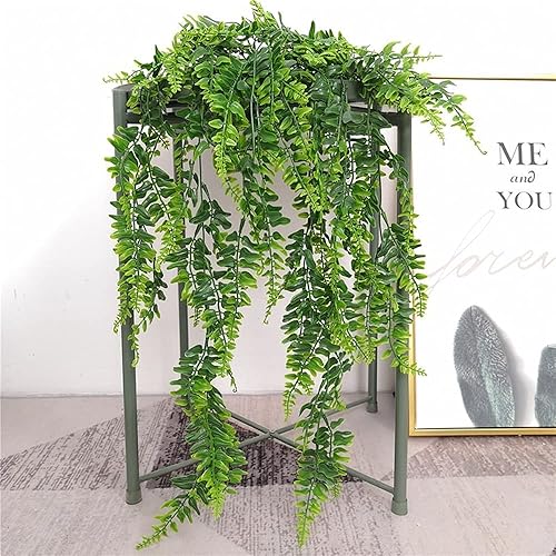 Miniatura 10 de CATTREE Hojas de Monstera - Paquete de 4 enredaderas colgantes artificiales, hiedra tropical, hojas verdes, vegetación, hiedra sintética, helechos