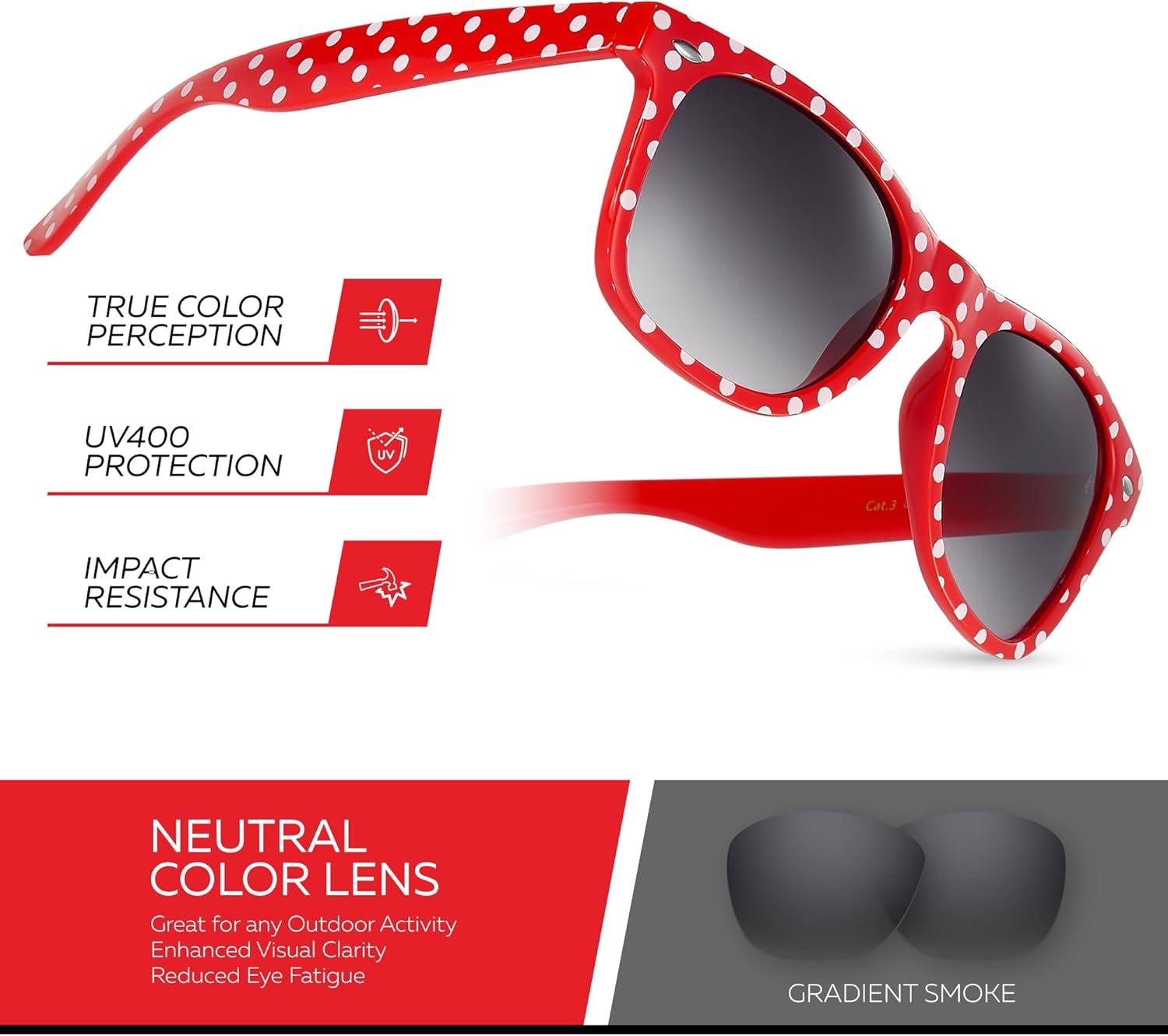 Retro Rewind Polka Dot Vintage Fashion Sunglasses for Women UV400 - Image 4